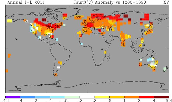 GHCN GISS Anom0112 2011 2011 1880 1890 250公里GISS温度趋势是彻头彻尾的垃圾
