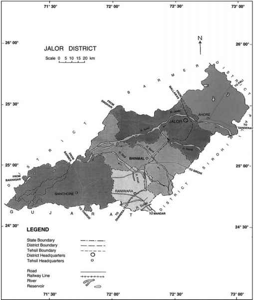 Jalore地区地图